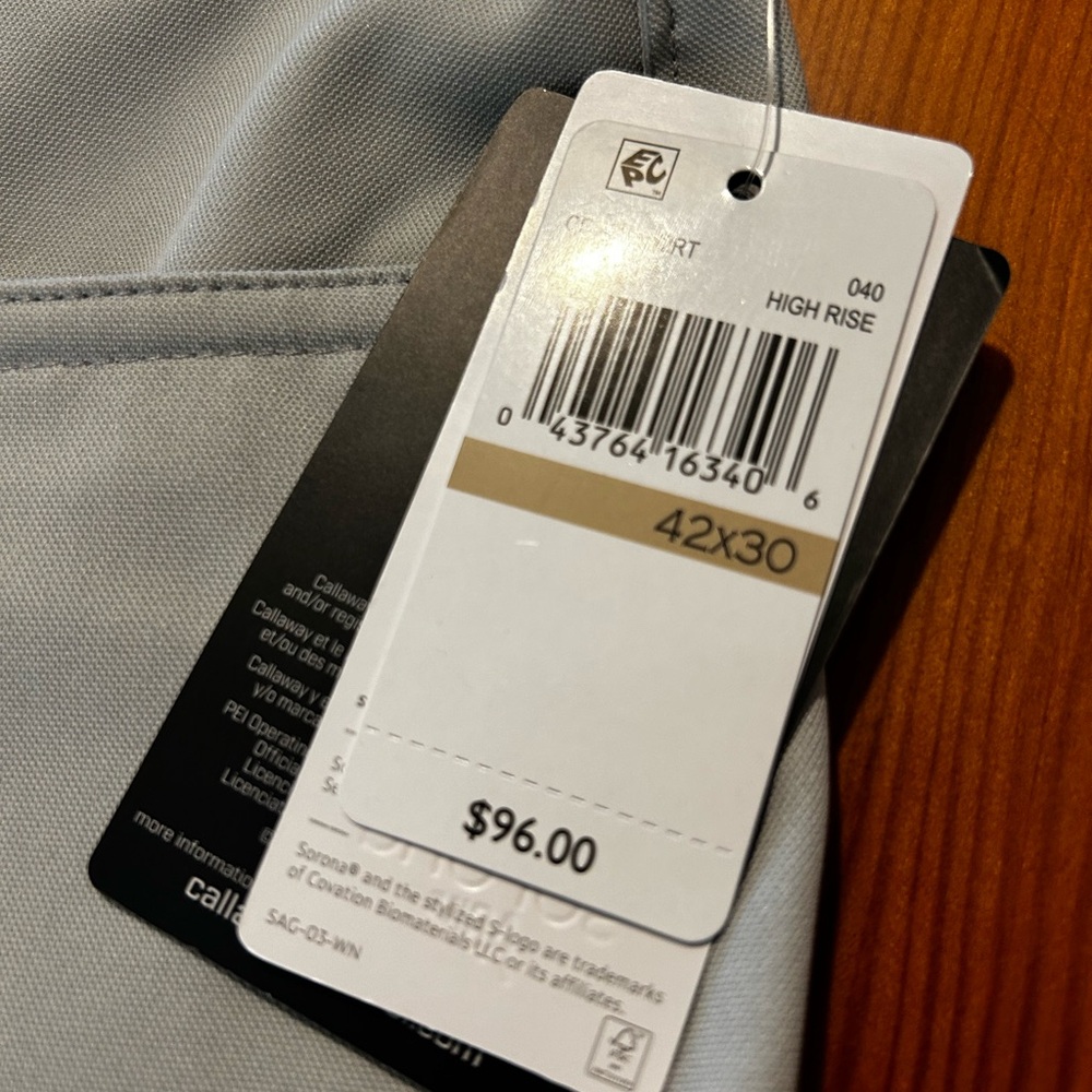 NWT Callaway Light Gray Men's GOLF Trousers - Picture 3 of 8